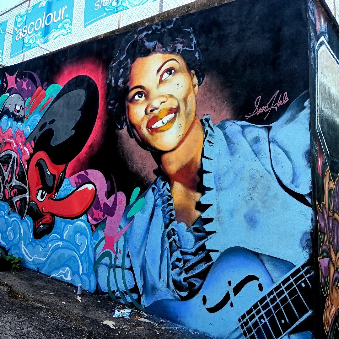 Blues Guitarist Mural