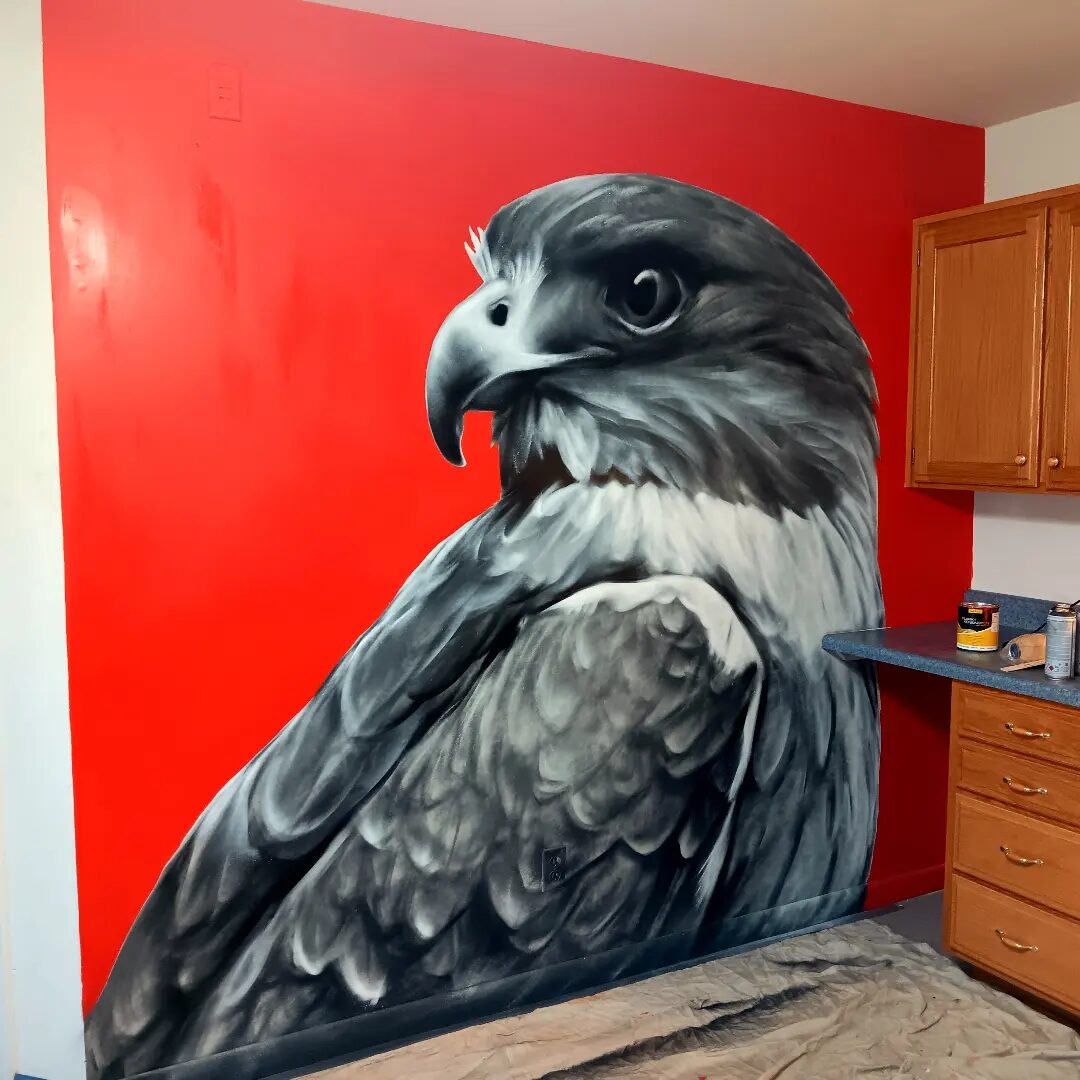 Red-Tailed Hawk Mural