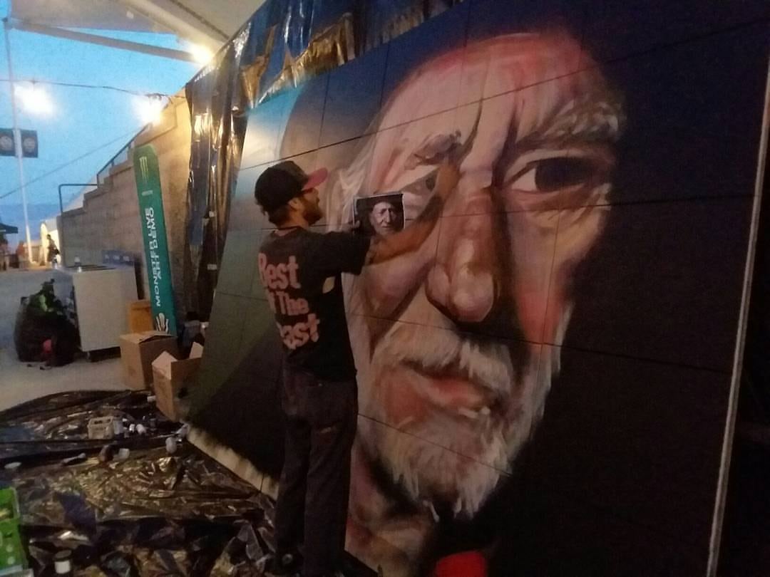 Willie Nelson Live Mural