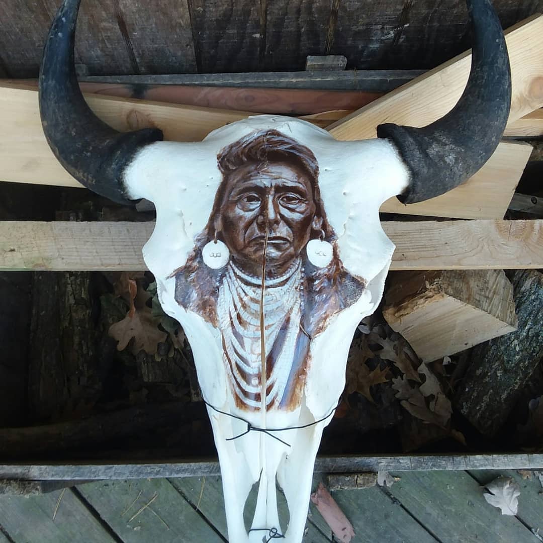 Painted Bison Skulls — Instagram photograph from 2018-12-10