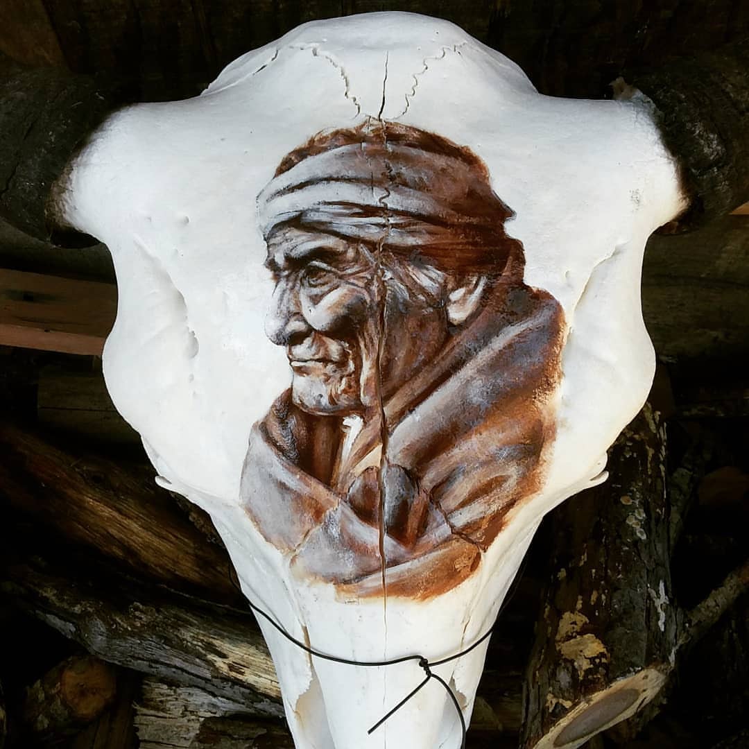 Painted Bison Skulls — Instagram photograph from 2018-12-12