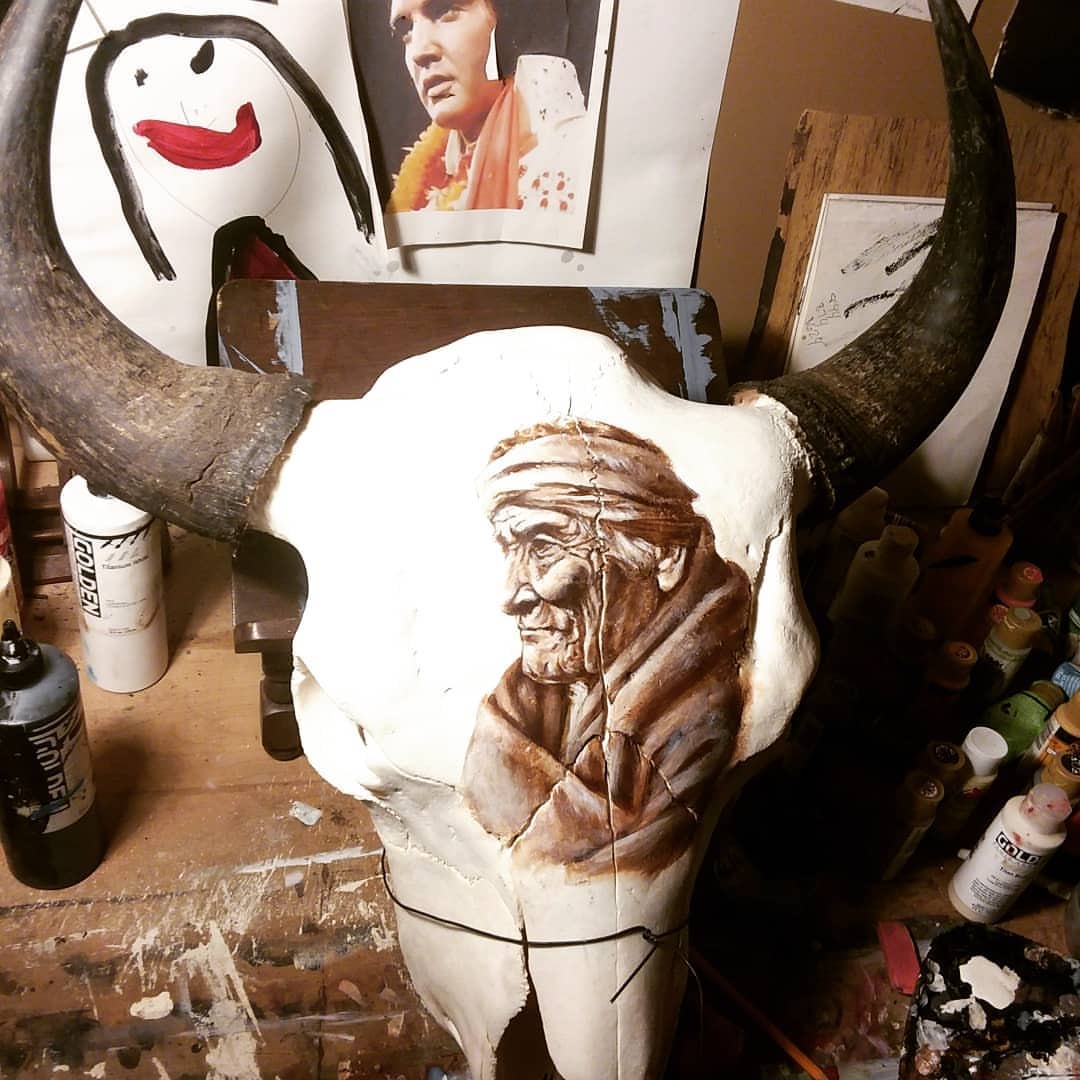 Painted Bison Skulls — Instagram photograph from 2018-12-12