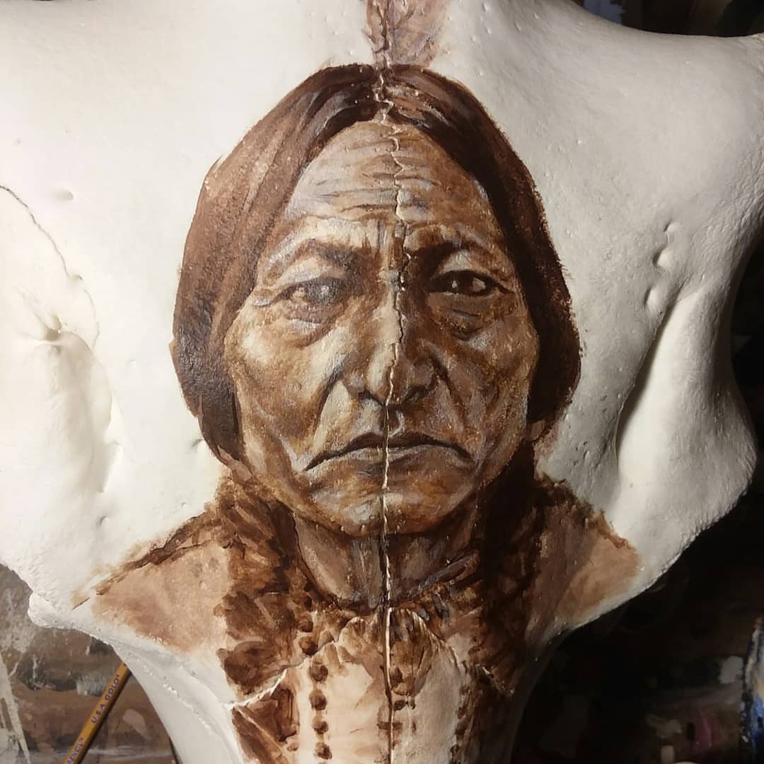 Painted Bison Skulls — Instagram photograph from 2019-01-03