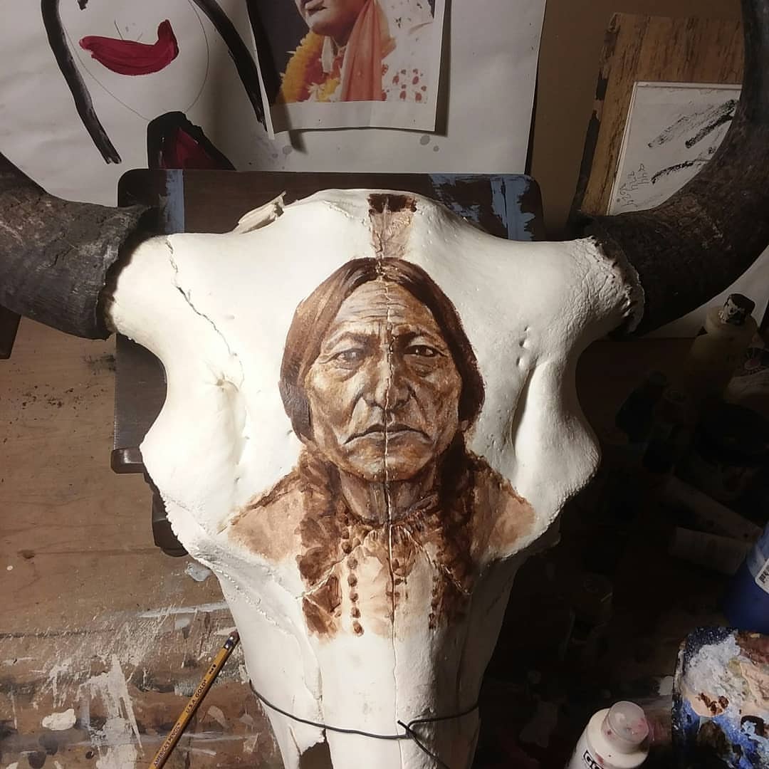 Painted Bison Skulls — Instagram photograph from 2019-01-03