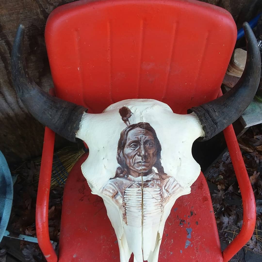 Painted Bison Skulls — Instagram photograph from 2019-01-04
