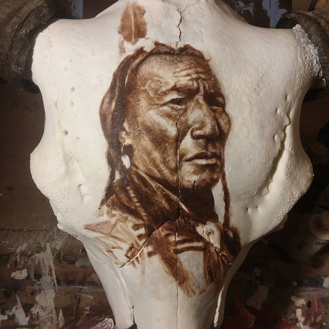 Painted Bison Skulls — Instagram photograph from 2019-01-19