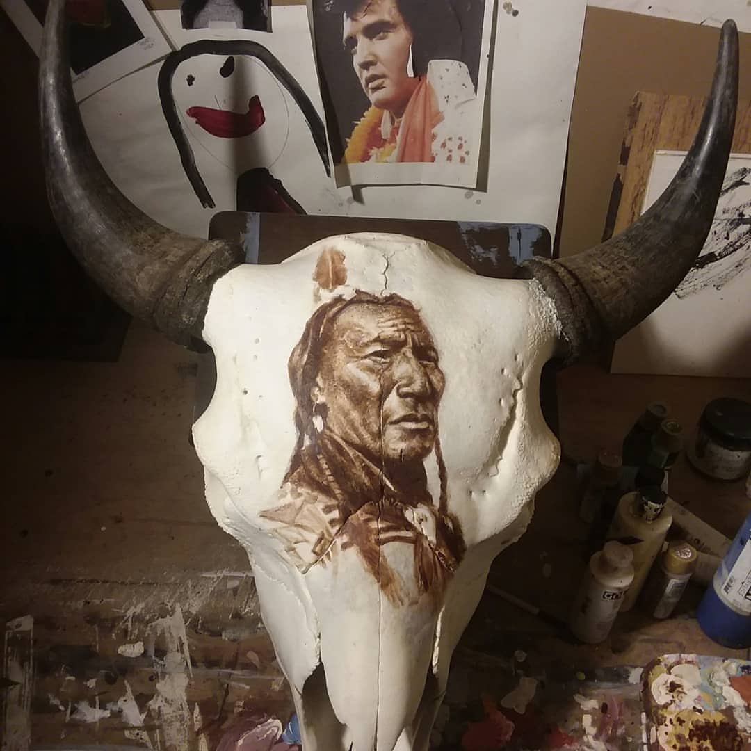 Painted Bison Skulls — Instagram photograph from 2019-01-19