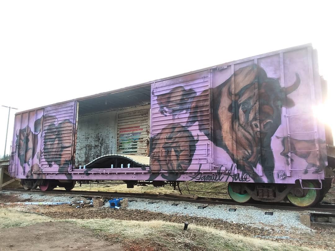 Painted Railcar Mural