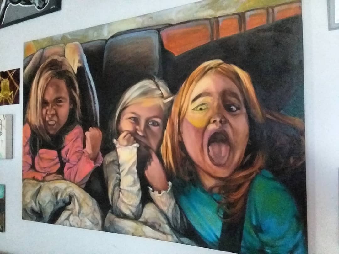 Children in Car Portrait