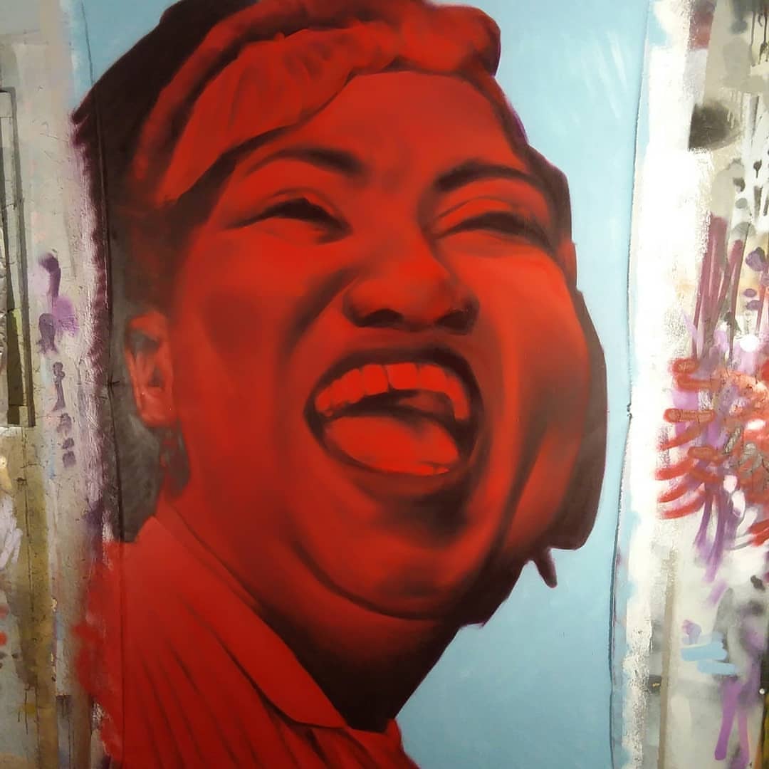 Red Vocalist Portrait