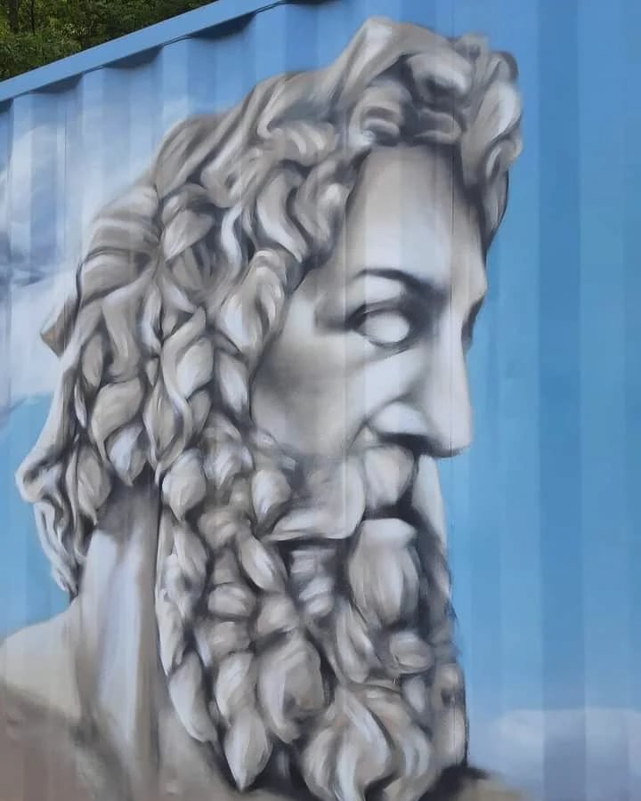 Classical Figure Container Mural — Instagram photograph from 2022-06-06